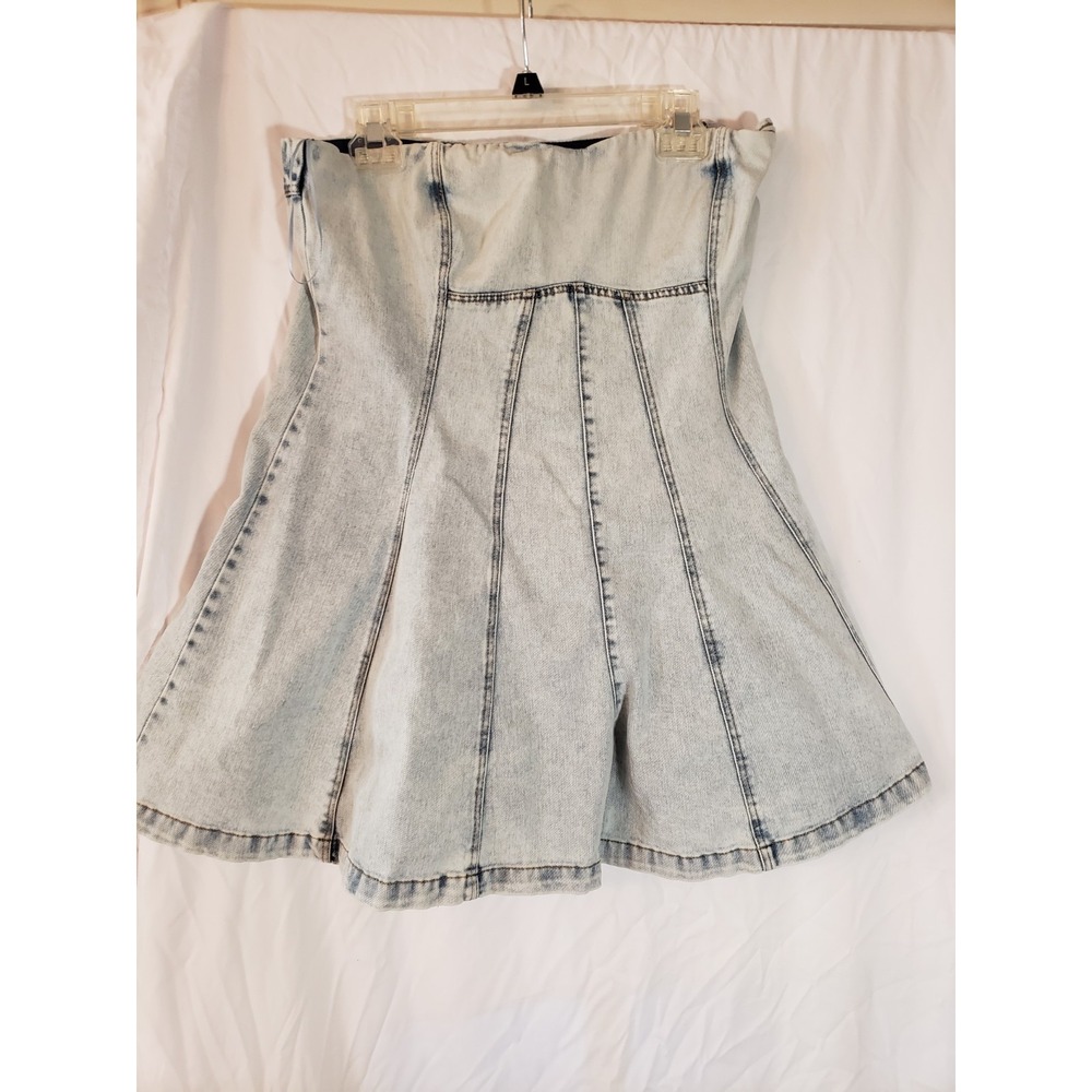 Women's Altard State Strapless Jean Romper Size L